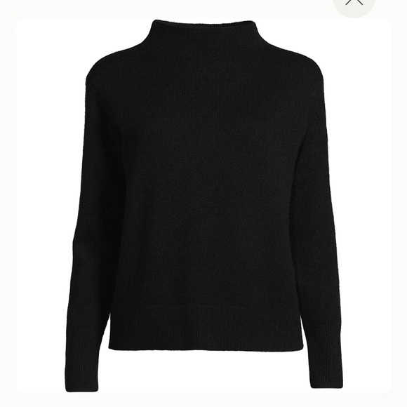 Lands End Women's Cashmere Funnel Neck Sweater - Picture 4 of 10